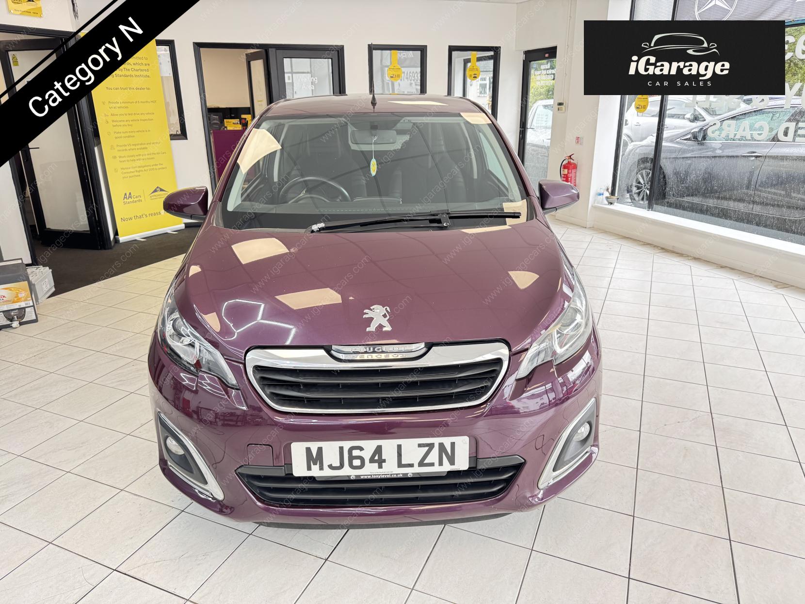 Peugeot 108 1.2 VTi PureTech Allure Hatchback 3dr Petrol Manual Euro 5 (82 ps)